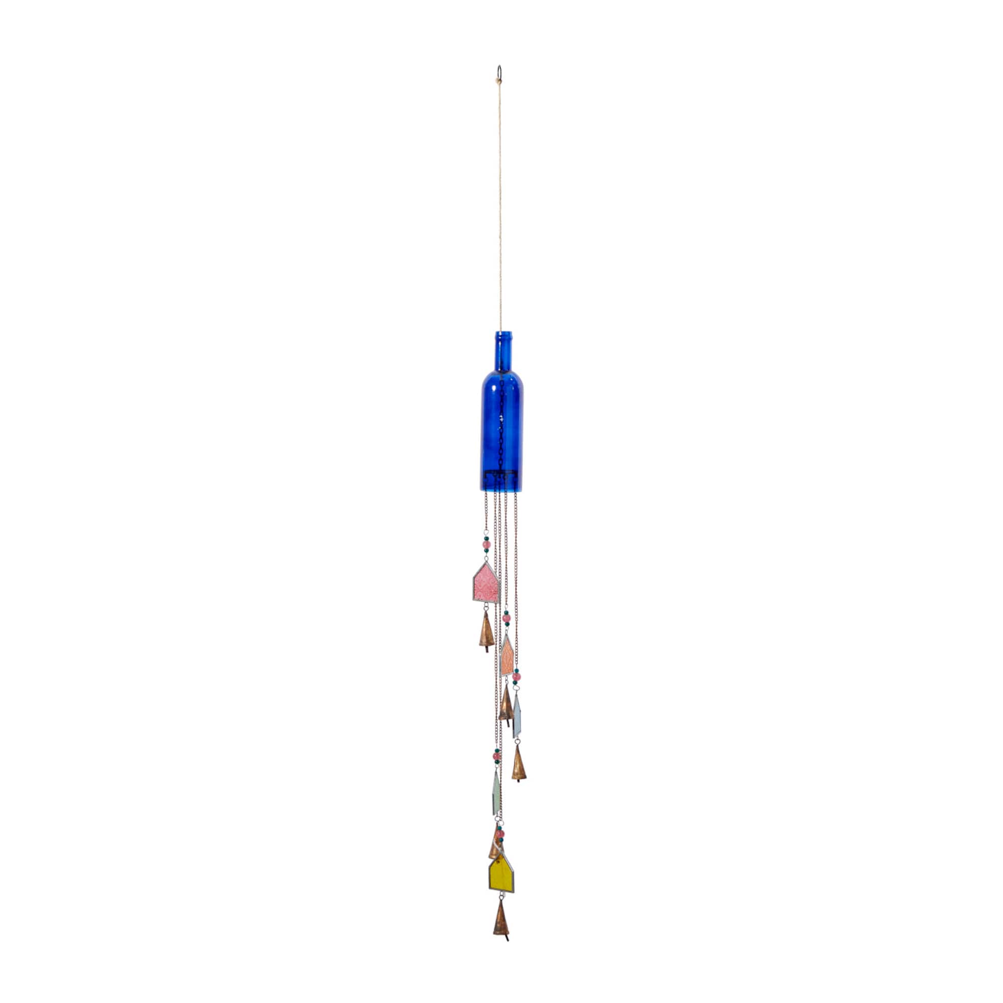 41" Blue Glass Eclectic Windchime